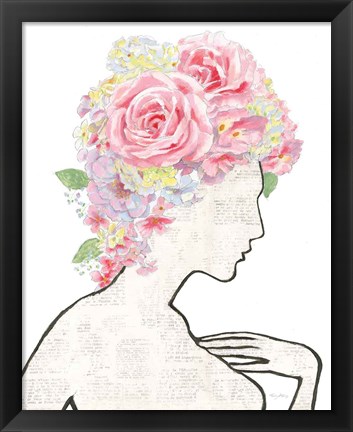 Framed She Dreams of Roses I Print