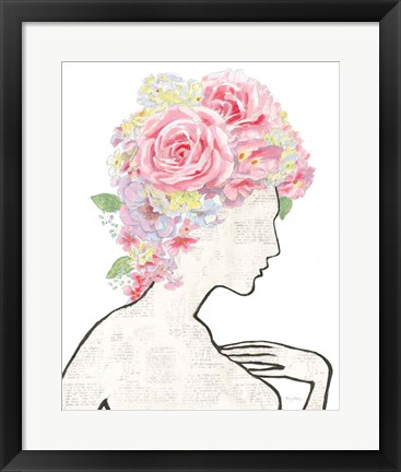 Framed She Dreams of Roses I Print