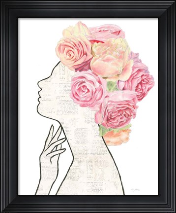 Framed She Dreams of Roses II Print