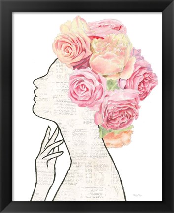 Framed She Dreams of Roses II Print