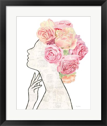 Framed She Dreams of Roses II Print