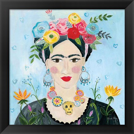 Framed Homage to Frida II Shoulders Print