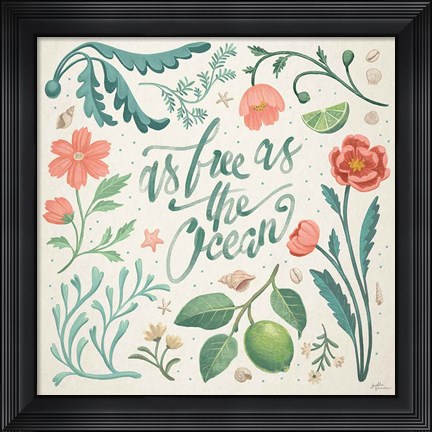 Framed Seaside Botanical IV Print