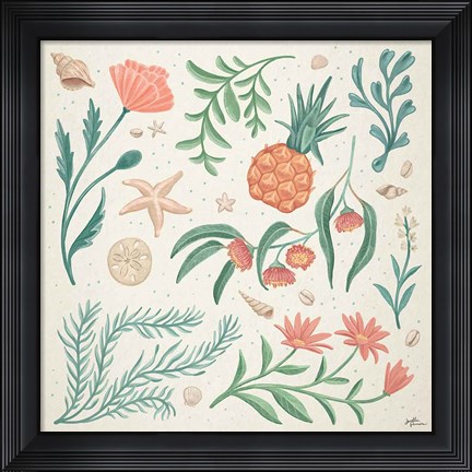 Framed Seaside Botanical III Print