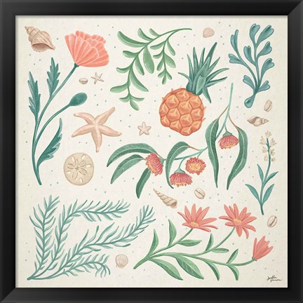 Framed Seaside Botanical III Print