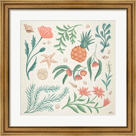 Framed Seaside Botanical III Print