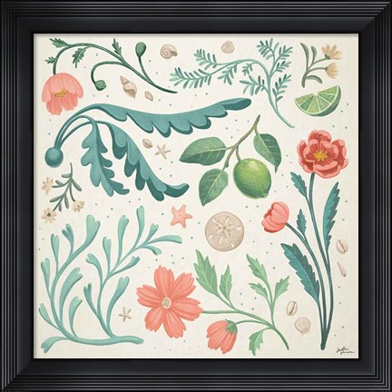 Framed Seaside Botanical II Print
