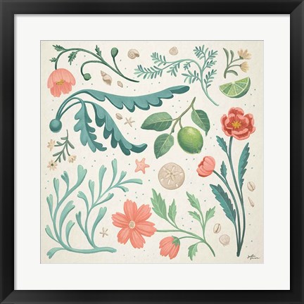 Framed Seaside Botanical II Print