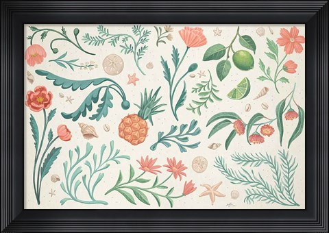 Framed Seaside Botanical I Print