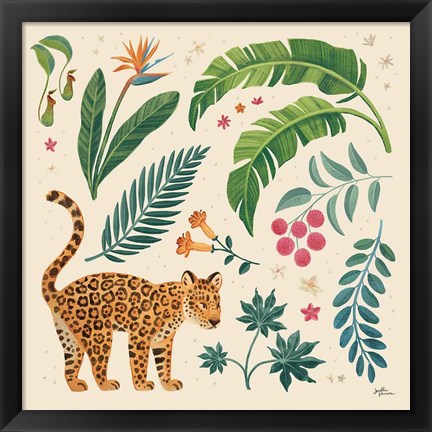 Framed Jungle Love IV Cream Print