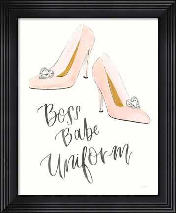 Framed Boss Babe III Print