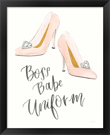 Framed Boss Babe III Print