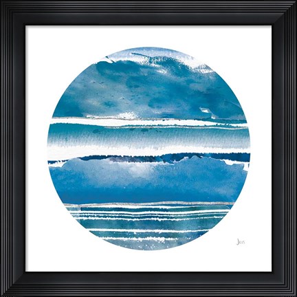 Framed By the Sea Circle Print