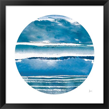 Framed By the Sea Circle Print