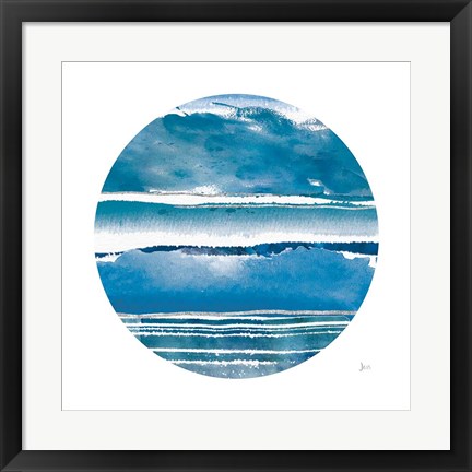 Framed By the Sea Circle Print