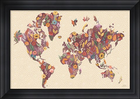 Framed Harvest Garden World Print