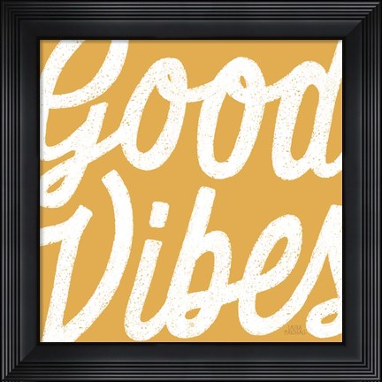 Framed Positivity I Yellow Print