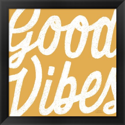 Framed Positivity I Yellow Print