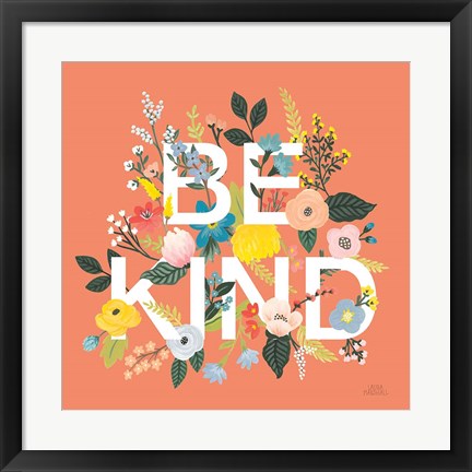 Framed Wild Garden I Be Kind Print