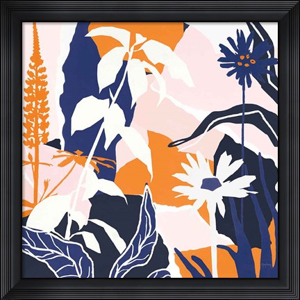 Framed Happy Place II Blue Print