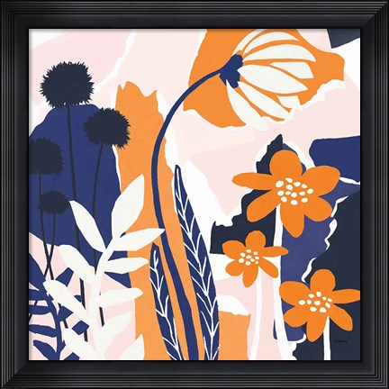 Framed Happy Place Blue Print