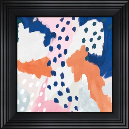 Framed Royal Blue Life I Crop Print