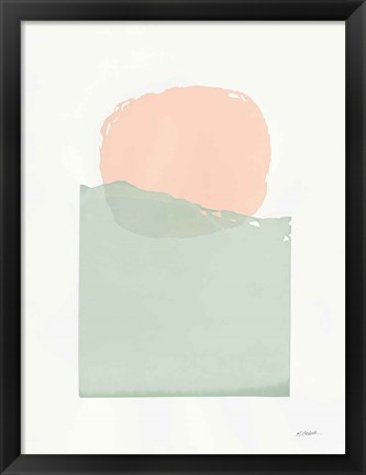 Framed Buoyant Pink and Green Print