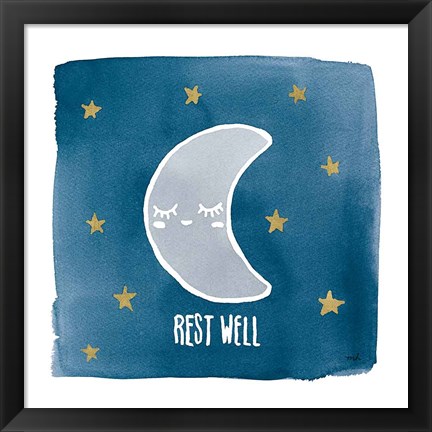 Framed Night Sky Rest Well Print