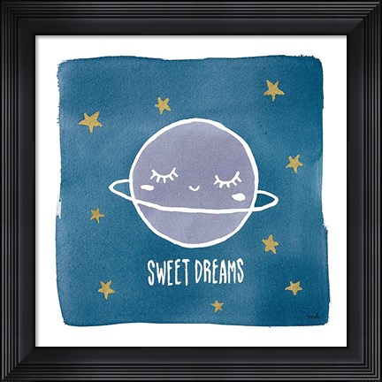 Framed Night Sky Sweet Dreams Print