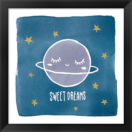 Framed Night Sky Sweet Dreams Print