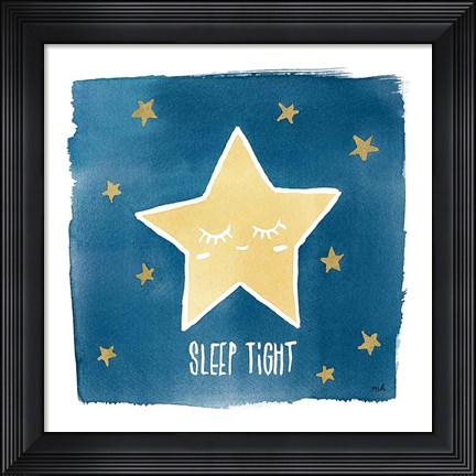 Framed Night Sky Sleep Tight Print