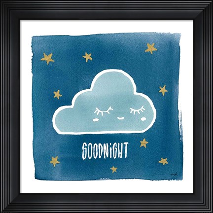 Framed Night Sky Goodnight Print