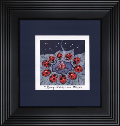 Framed Telling Scary Bird Stories Print