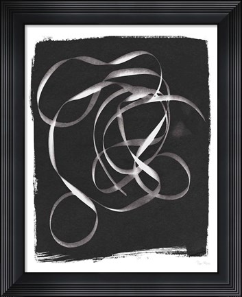 Framed Nature By The Lake Ribbon II BW Print