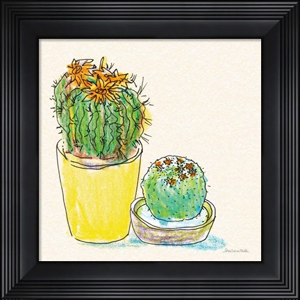 Framed Cacti Garden IV Print