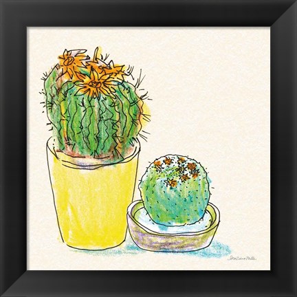 Framed Cacti Garden IV Print