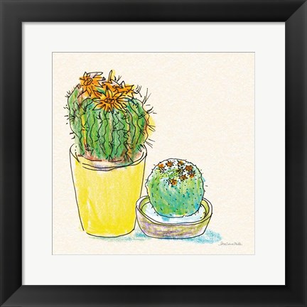 Framed Cacti Garden IV Print