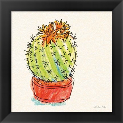 Framed Cacti Garden II Print