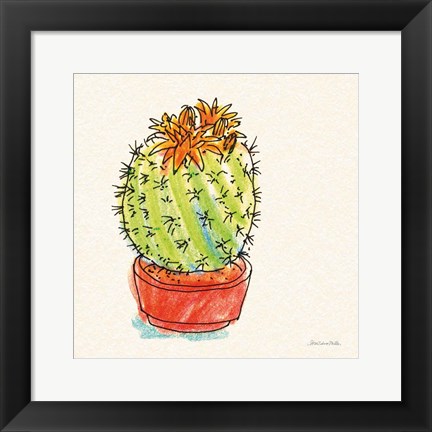 Framed Cacti Garden II Print