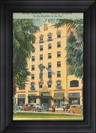 Framed Florida Postcard V Print