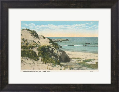 Framed Beach Postcard V Print