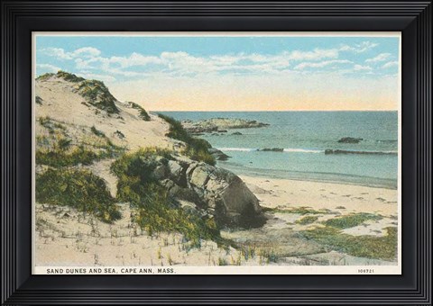 Framed Beach Postcard V Print