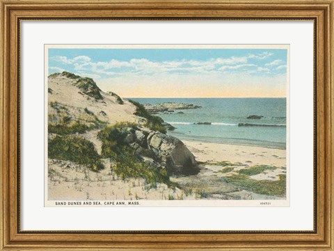 Framed Beach Postcard V Print
