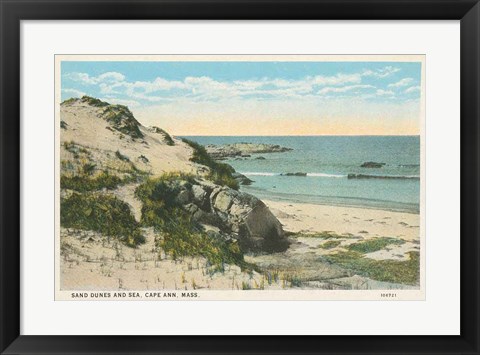 Framed Beach Postcard V Print