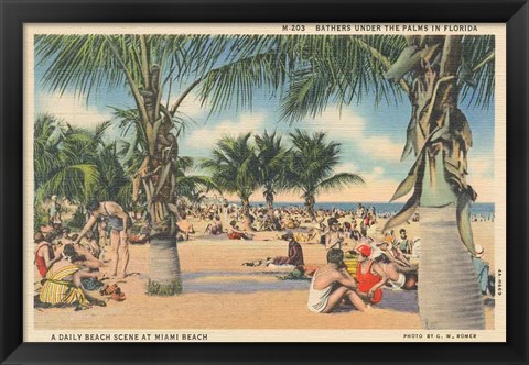 Framed Beach Postcard III Print