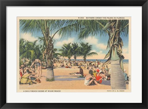 Framed Beach Postcard III Print