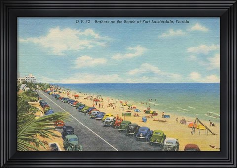 Framed Beach Postcard II Print