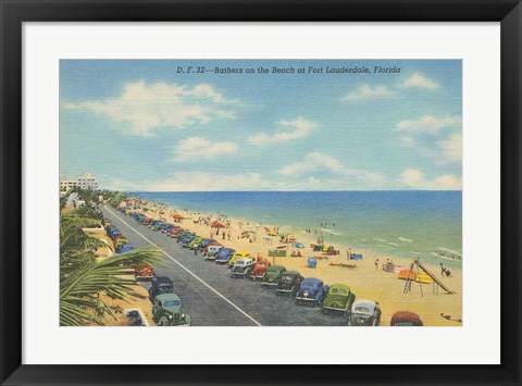 Framed Beach Postcard II Print