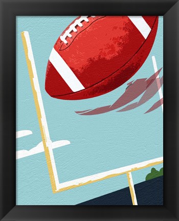 Framed Football Posts Print