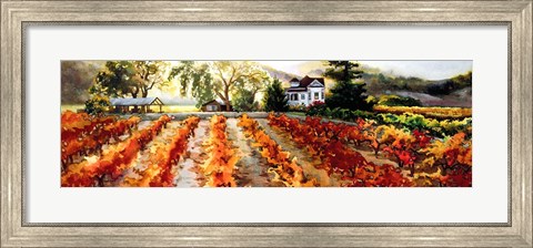 Framed Golden Vineyard Print